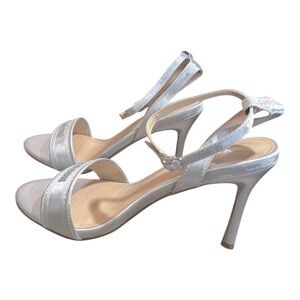 DREAM PAIRS Strappy Stiletto Heels | Satin Embroidered Ankle Strap  | Size 10